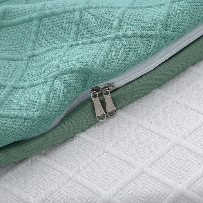 91家纺网 家纺一手货源 找家纺 琪宝阁 2024新款莫代尔针织棉美 容床罩套件-华夫格 绿色