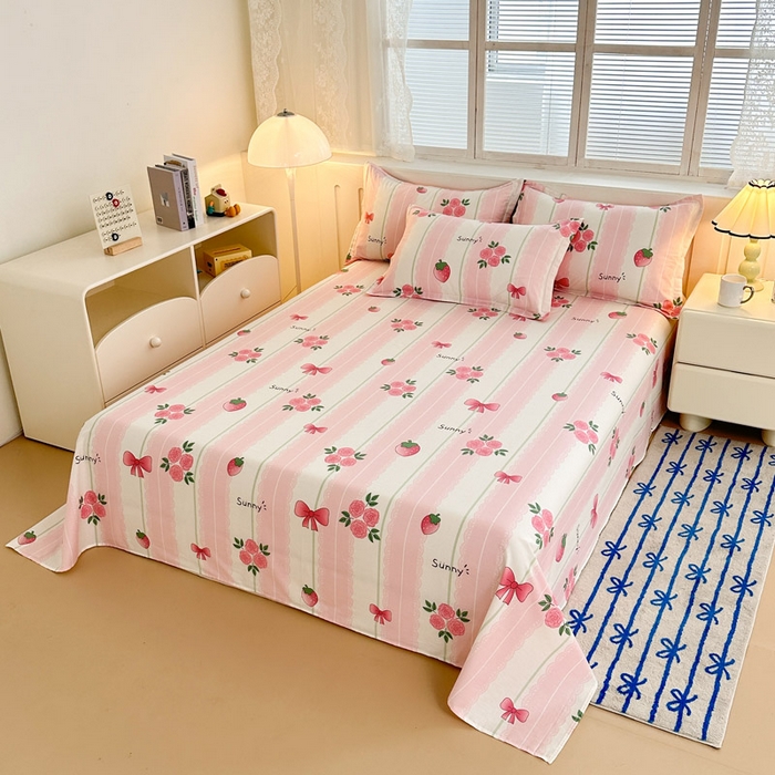 91家纺网 家纺一手货源 找家纺 绵庭家纺 2025新款全棉印花单床单系列 米娅