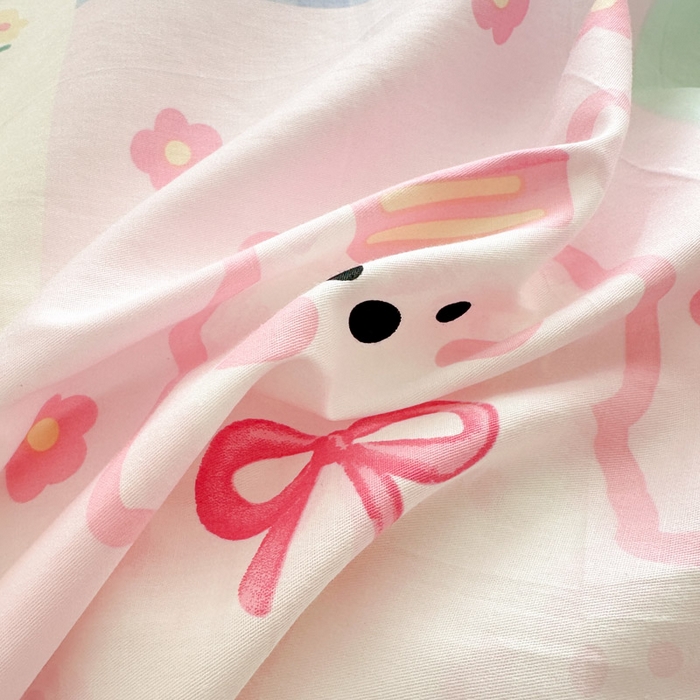 91家纺网 家纺一手货源 找家纺 绵庭家纺 2025新款全棉印花单枕套系列 甜宠派队