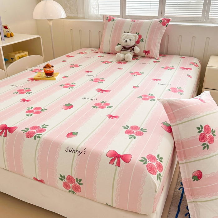 91家纺网 家纺一手货源 找家纺 绵庭家纺 2025新款全棉印花单床笠系列 米娅