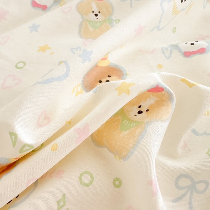 91家纺网 家纺一手货源 找家纺 绵庭家纺 2025新款全棉印花单枕套系列 童趣绘彩