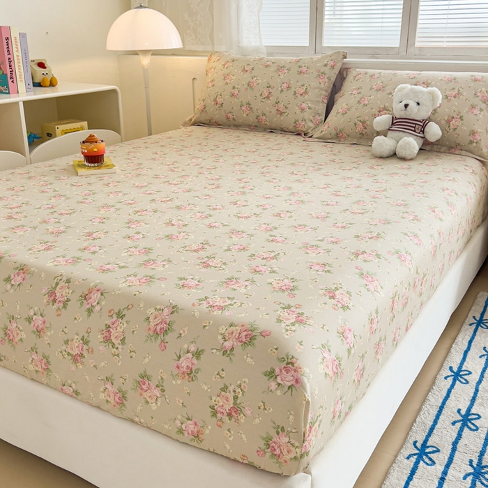 91家纺网 家纺一手货源 找家纺 绵庭家纺 2025新款全棉印花单床笠系列 杜若