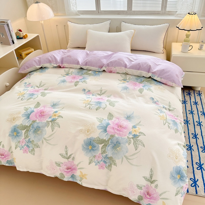 91家纺网 家纺一手货源 找家纺 绵庭家纺 2025新款全棉印花单被套系列 明媚春晖