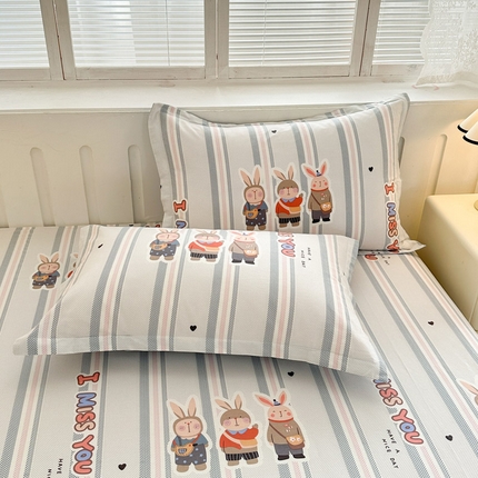 绵庭家纺 2025新款全棉印花单枕套系列 森岛精灵