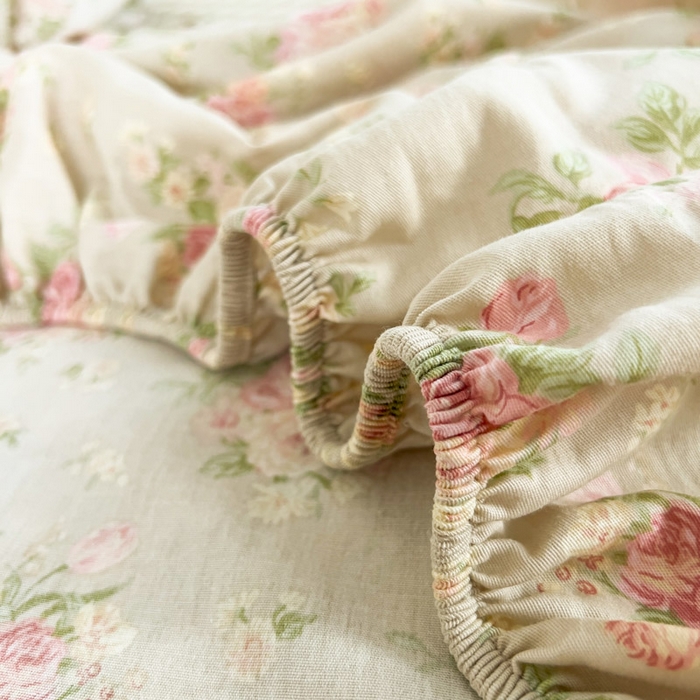 91家纺网 家纺一手货源 找家纺 绵庭家纺 2025新款全棉印花单床笠系列 杜若