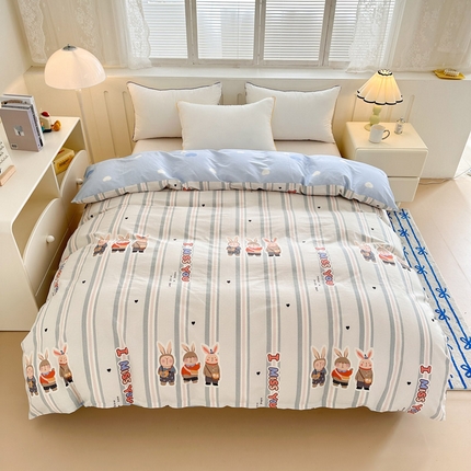 绵庭家纺 2025新款全棉印花单被套系列 森岛精灵