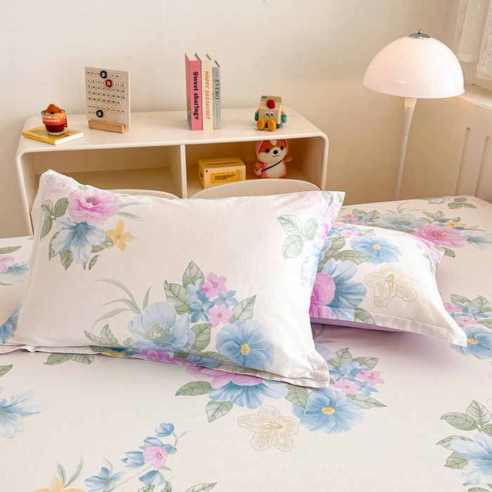 91家纺网 家纺一手货源 找家纺 绵庭家纺 2025新款全棉印花单枕套系列 明媚春晖