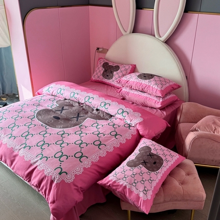 91家纺网 家纺一手货源 找家纺 （总）色鬼布艺 2024新款双面磨毛数码印花四件套