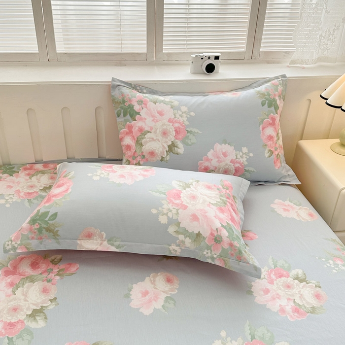 91家纺网 家纺一手货源 找家纺 绵庭家纺 2025新款全棉印花单枕套系列 灿烂时光