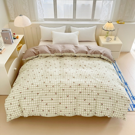 绵庭家纺 2025新款全棉印花单被套系列 酸甜樱桃