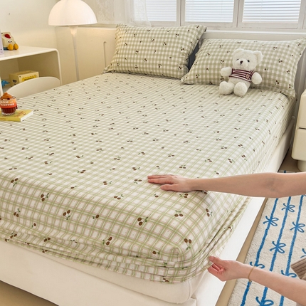 绵庭家纺 2025新款全棉印花单床笠系列 酸甜樱桃