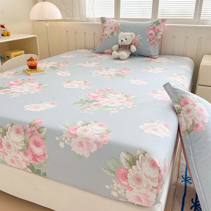 91家纺网 家纺一手货源 找家纺 绵庭家纺 2025新款全棉印花单床笠系列 灿烂时光