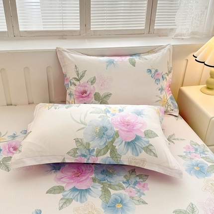 绵庭家纺 2025新款全棉印花单枕套系列 明媚春晖