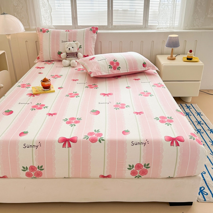 91家纺网 家纺一手货源 找家纺 绵庭家纺 2025新款全棉印花单床笠系列 米娅