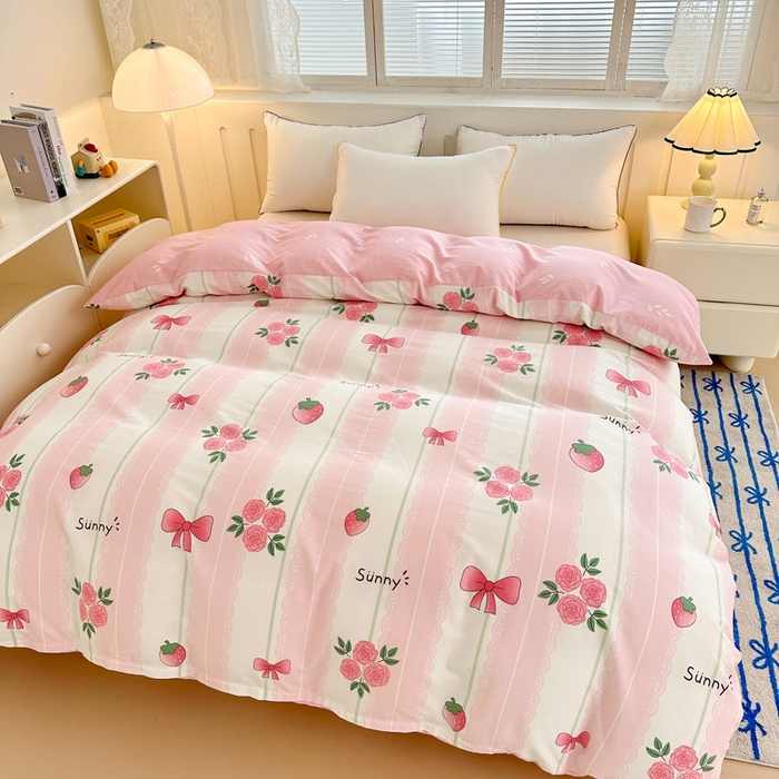 91家纺网 家纺一手货源 找家纺 绵庭家纺 2025新款全棉印花单被套系列 米娅