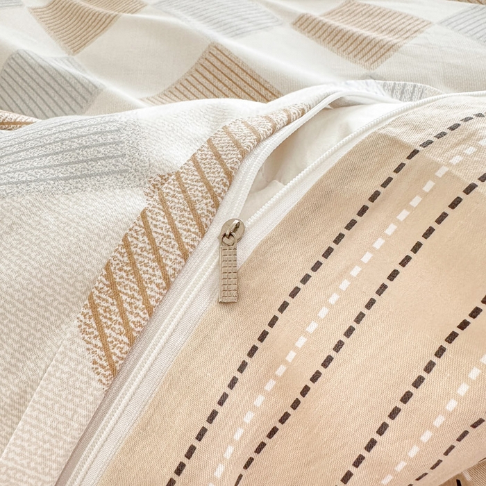 91家纺网 家纺一手货源 找家纺 绵庭家纺 2025新款全棉印花单被套系列 瑞吉斯-黄