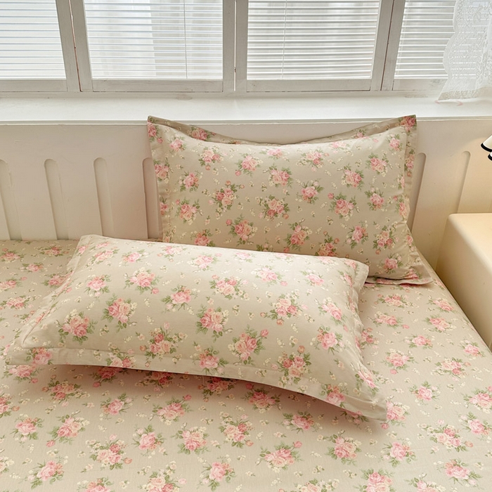 91家纺网 家纺一手货源 找家纺 绵庭家纺 2025新款全棉印花单枕套系列 杜若