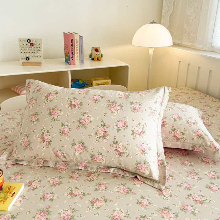 91家纺网 家纺一手货源 找家纺 绵庭家纺 2025新款全棉印花单枕套系列 杜若