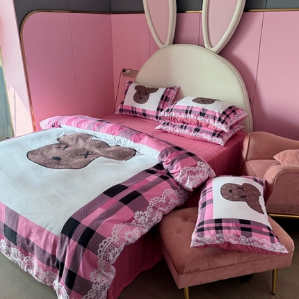 91家纺网 家纺一手货源 找家纺 （总）色鬼布艺 2024新款双面磨毛数码印花四件套