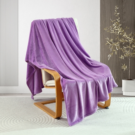 91家纺网 家纺一手货源 找家纺 （总）佳梦达 2024新款舒适法莱绒纯色毛毯