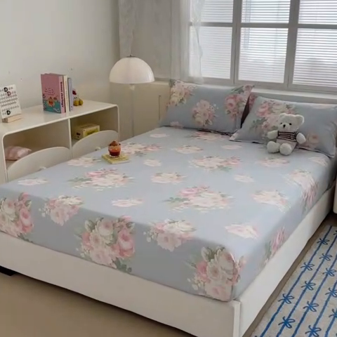 91家纺网 家纺一手货源 找家纺 绵庭家纺 2025新款全棉印花单床笠系列 灿烂时光