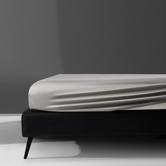 91家纺网 家纺一手货源 找家纺 轩和家居 2024新款A类70支长绒棉床笠 锦缎灰