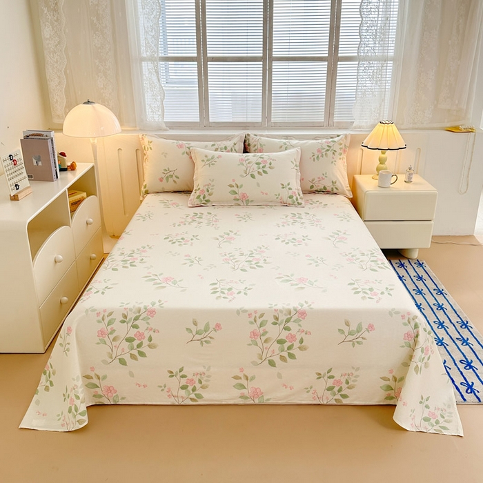 91家纺网 家纺一手货源 找家纺 绵庭家纺 2025新款全棉印花单床单系列 云岚