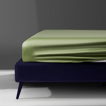 轩和家居 2024新款A类70支长绒棉床笠 韶华绿