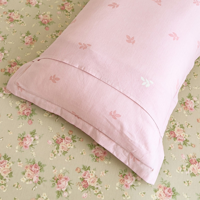 91家纺网 家纺一手货源 找家纺 绵庭家纺 2025新款全棉印花单枕套系列 杜若