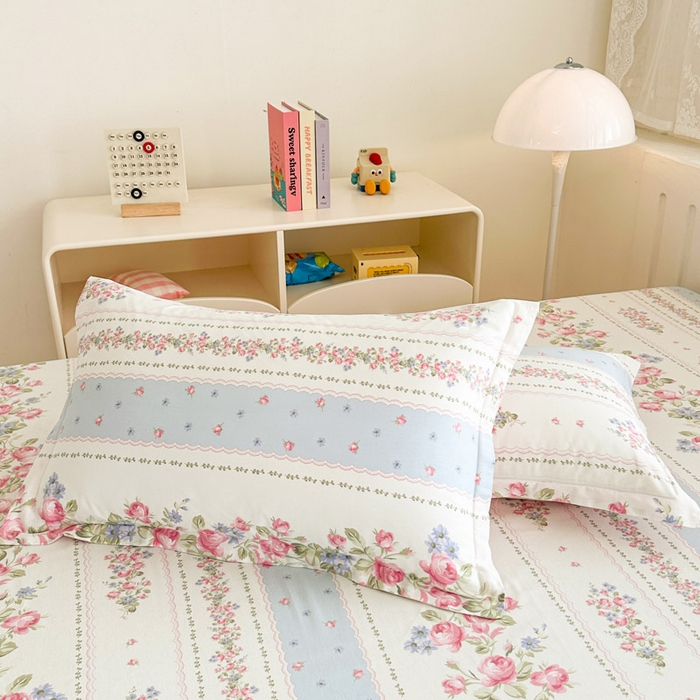 91家纺网 家纺一手货源 找家纺 绵庭家纺 2025新款全棉印花单枕套系列 云听若舞