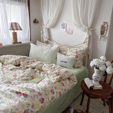 91家纺网 家纺一手货源 找家纺 （总）恋恋三季 2024新款40支13372全棉四件套--杜乐丽花园