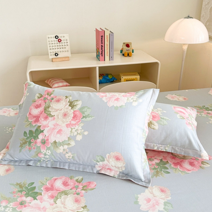 91家纺网 家纺一手货源 找家纺 绵庭家纺 2025新款全棉印花单枕套系列 灿烂时光