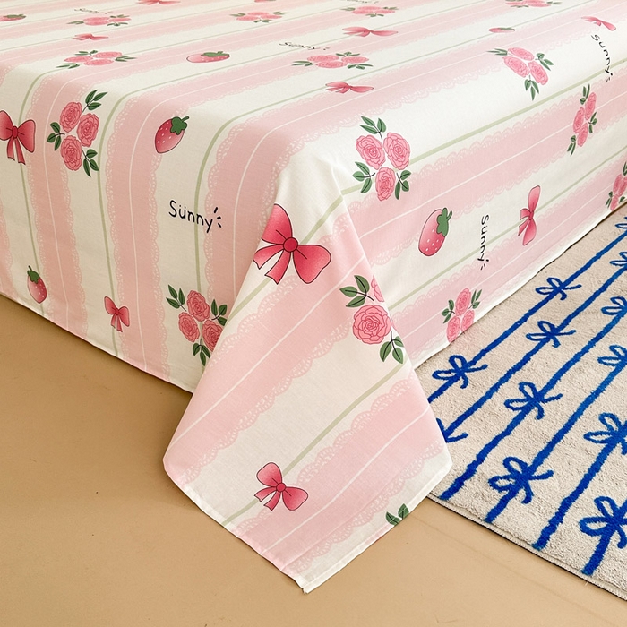 91家纺网 家纺一手货源 找家纺 绵庭家纺 2025新款全棉印花单床单系列 米娅