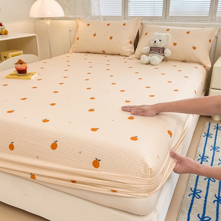 绵庭家纺 2025新款全棉印花单床笠系列 甜桔