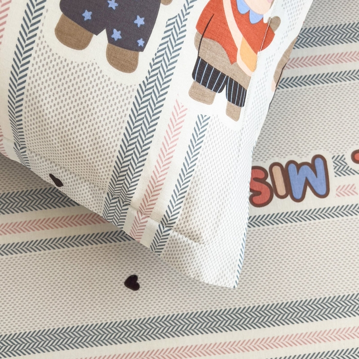 91家纺网 家纺一手货源 找家纺 绵庭家纺 2025新款全棉印花单枕套系列 森岛精灵