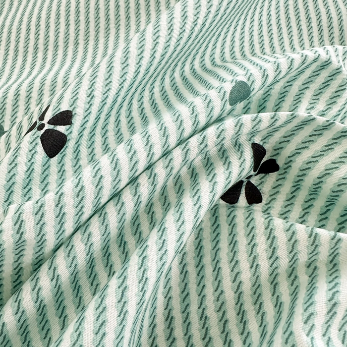 91家纺网 家纺一手货源 找家纺 绵庭家纺 2025新款全棉印花单枕套系列 绿底蝴蝶结