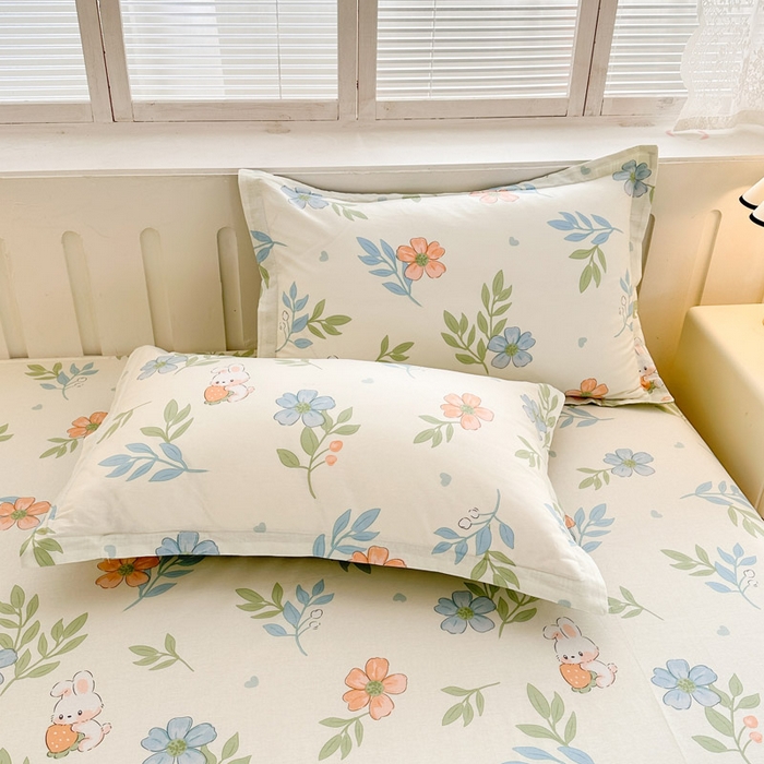 91家纺网 家纺一手货源 找家纺 绵庭家纺 2025新款全棉印花四件套系列 花语情怀