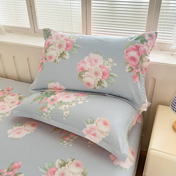 91家纺网 家纺一手货源 找家纺 绵庭家纺 2025新款全棉印花单枕套系列 灿烂时光