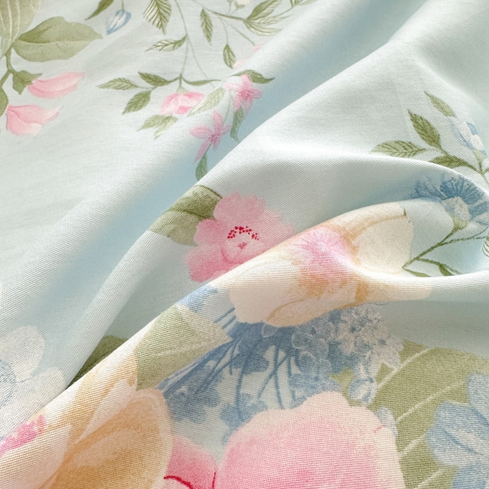 91家纺网 家纺一手货源 找家纺 绵庭家纺 2025新款全棉印花四件套系列 清巧花梦