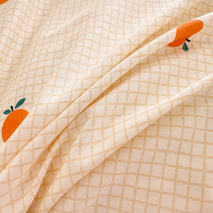 91家纺网 家纺一手货源 找家纺 绵庭家纺 2025新款全棉印花单被套系列 甜桔