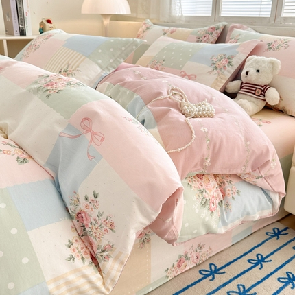 91家纺网 家纺一手货源 找家纺 （总）绵庭家纺 2025新款全棉印花四件套系列