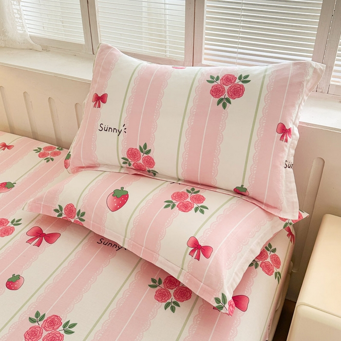 91家纺网 家纺一手货源 找家纺 绵庭家纺 2025新款全棉印花单枕套系列 米娅