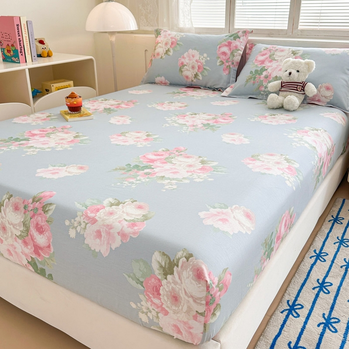 91家纺网 家纺一手货源 找家纺 绵庭家纺 2025新款全棉印花单床笠系列 灿烂时光