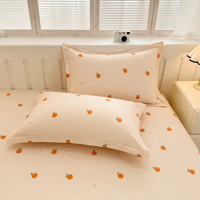 91家纺网 家纺一手货源 找家纺 绵庭家纺 2025新款全棉印花四件套系列 甜桔