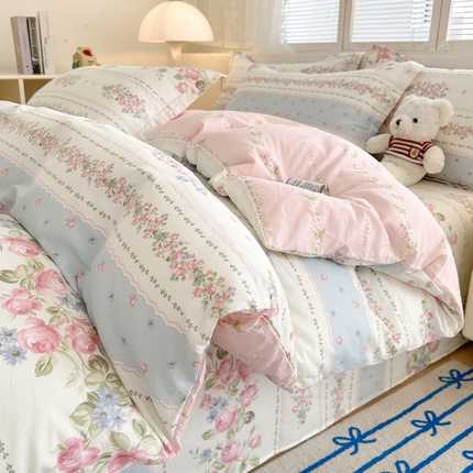 绵庭家纺 2025新款全棉印花四件套系列 云听若舞