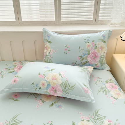 绵庭家纺 2025新款全棉印花单枕套系列 清巧花梦