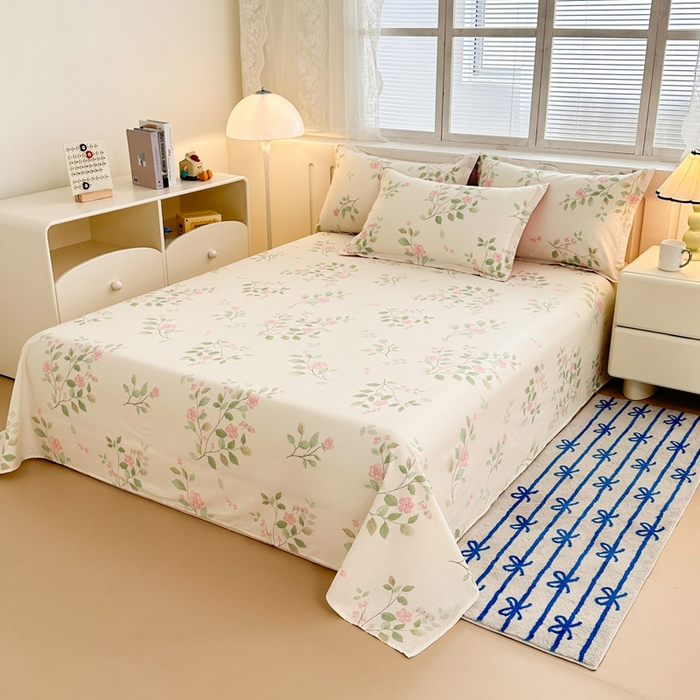 91家纺网 家纺一手货源 找家纺 绵庭家纺 2025新款全棉印花单床单系列 云岚