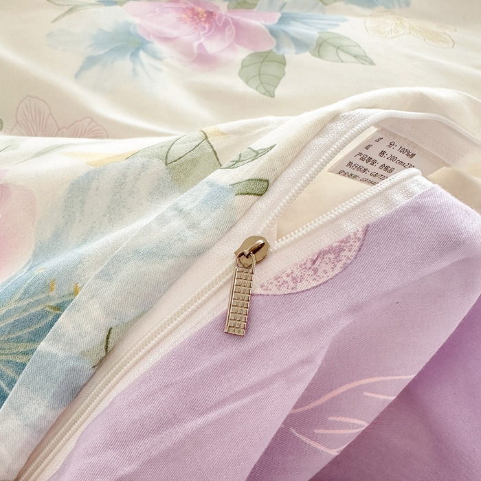 91家纺网 家纺一手货源 找家纺 绵庭家纺 2025新款全棉印花单被套系列 明媚春晖