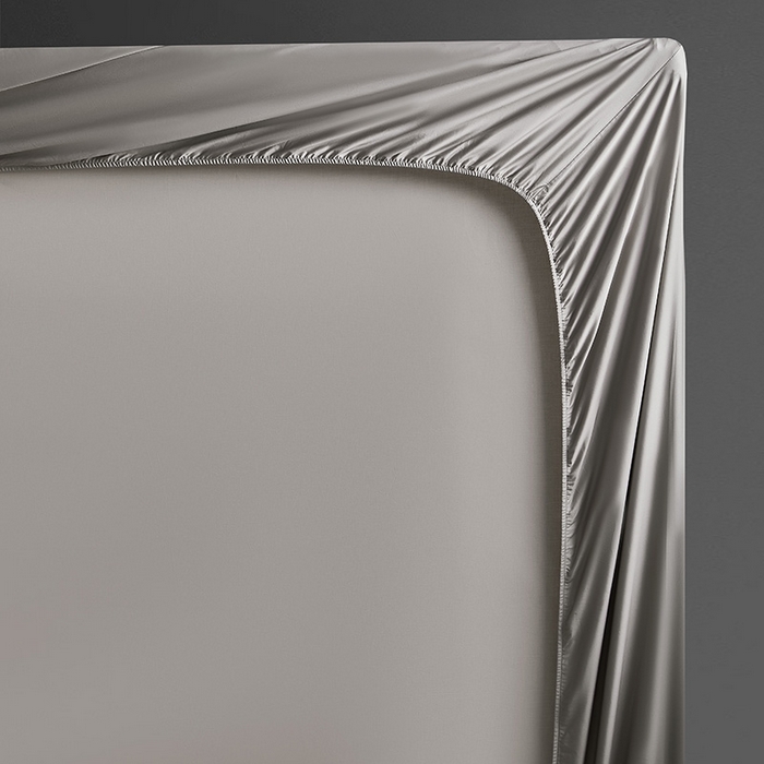 91家纺网 家纺一手货源 找家纺 轩和家居 2024新款A类70支长绒棉床笠 锦缎灰