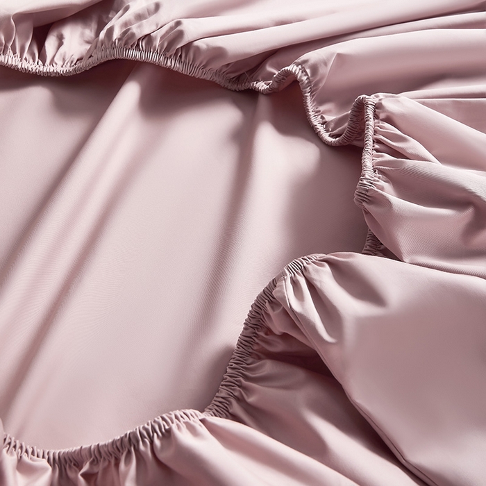 91家纺网 家纺一手货源 找家纺 轩和家居 2024新款A类70支长绒棉床笠 画眉粉